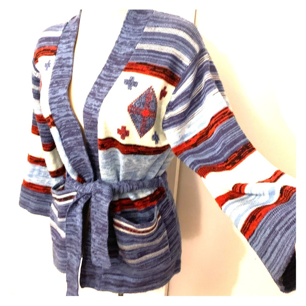 Space-dye Boho/Hippy Cardigan with belt & pockets.